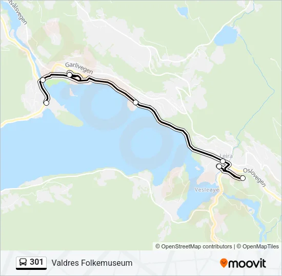 301 Bus Line Map