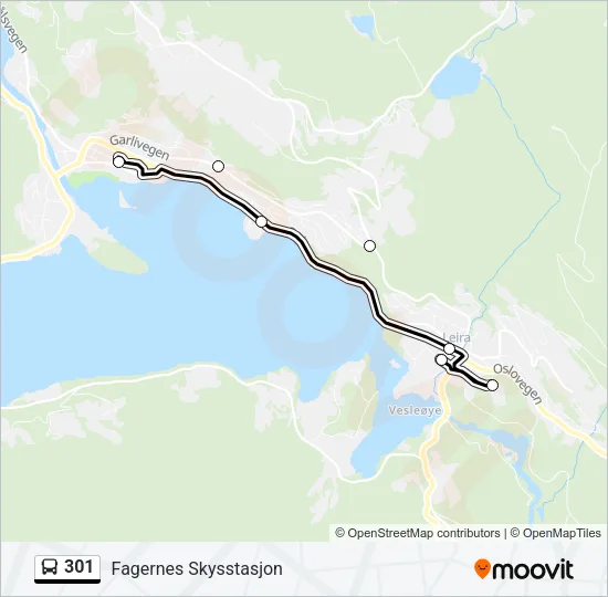 301 Bus Line Map