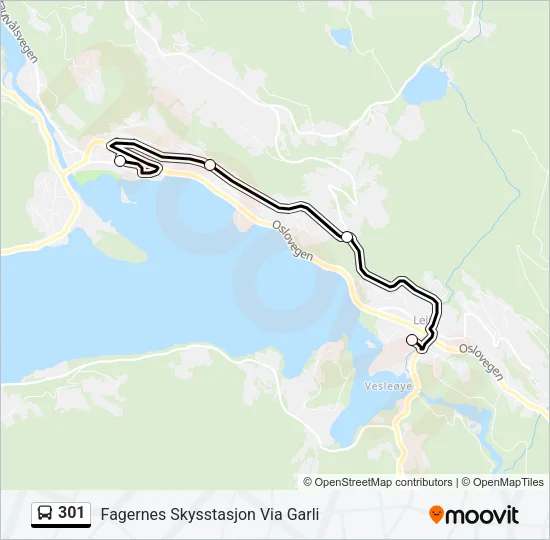 301 Bus Line Map