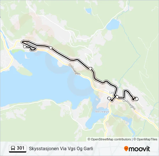 301 Bus Line Map