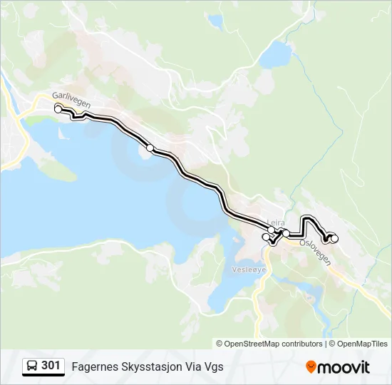 301 Bus Line Map