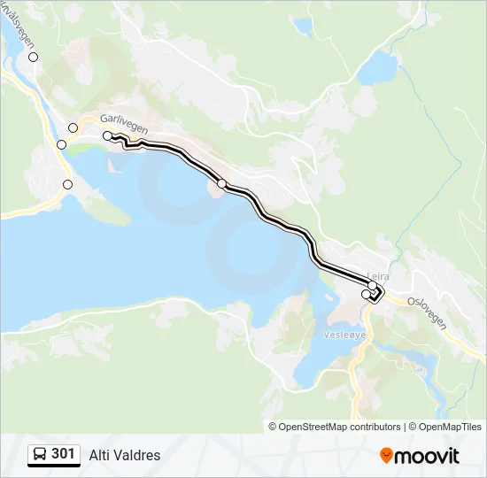 301 Bus Line Map
