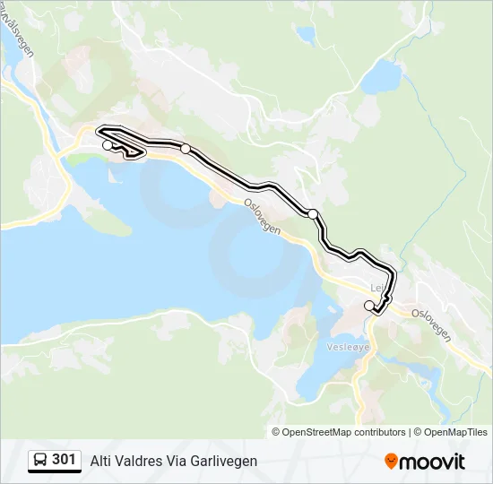301 Bus Line Map