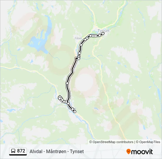 872 Bus Line Map