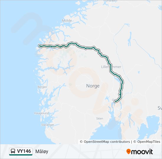 VY146 bus Line Map