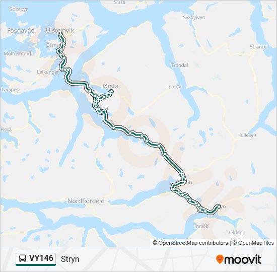 VY146 Bus Line Map