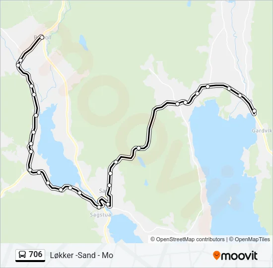 706 Bus Line Map