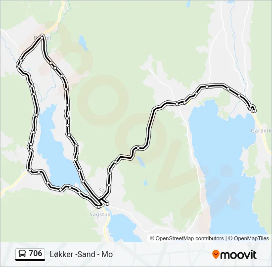 706 Bus Line Map