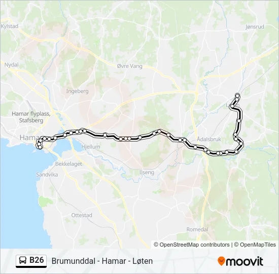 B26 Bus Line Map