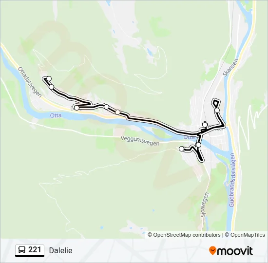 221 Bus Line Map