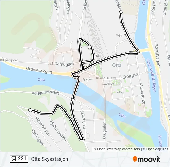 221 Bus Line Map