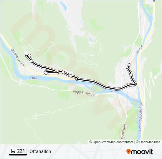 221 Bus Line Map