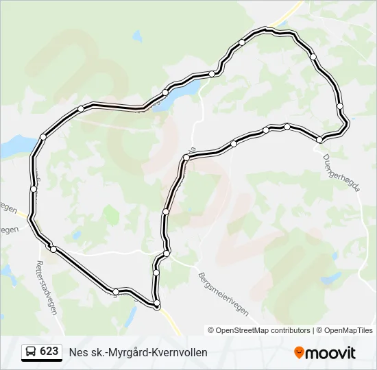 623 Bus Line Map