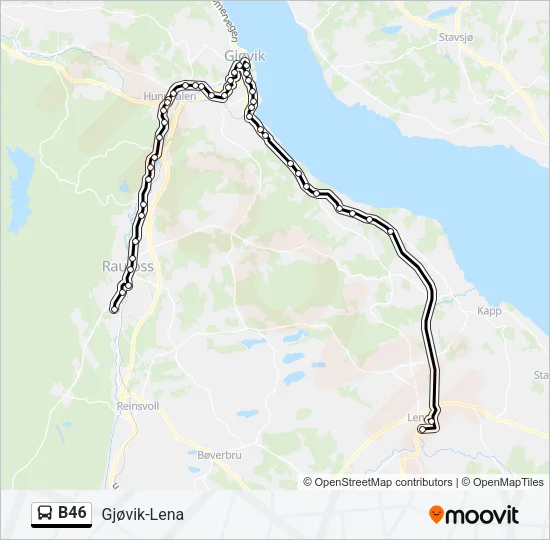 B46 Bus Line Map