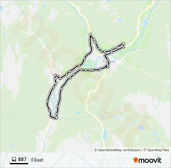 887 Bus Line Map