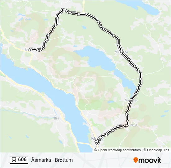 606 Bus Line Map