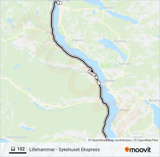 102 Bus Line Map