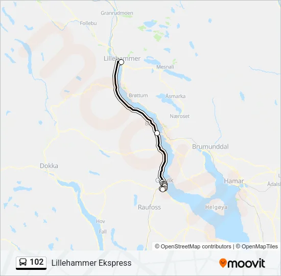102 Bus Line Map