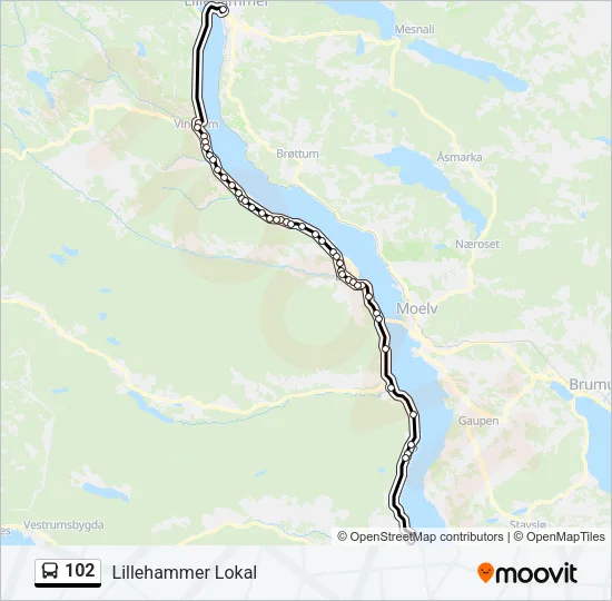 102 Bus Line Map