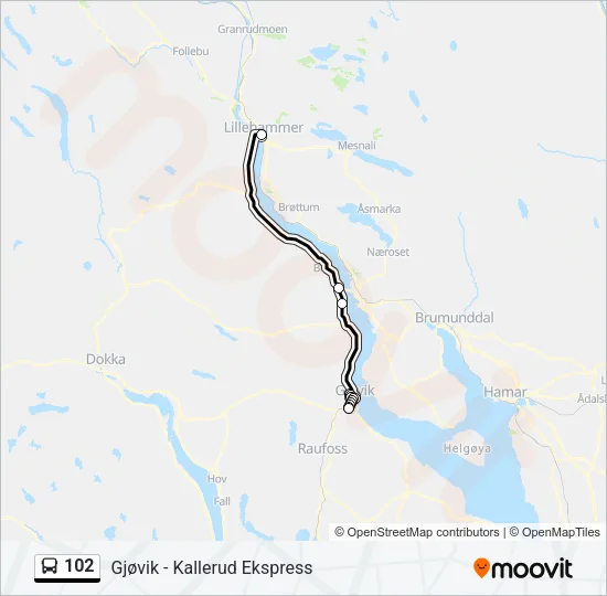 102 Bus Line Map
