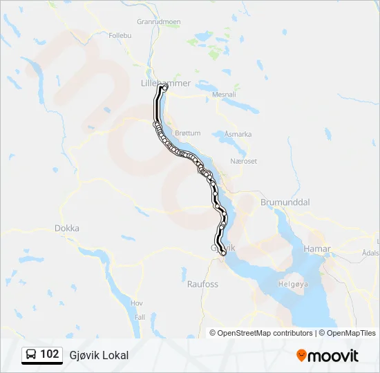 102 Bus Line Map