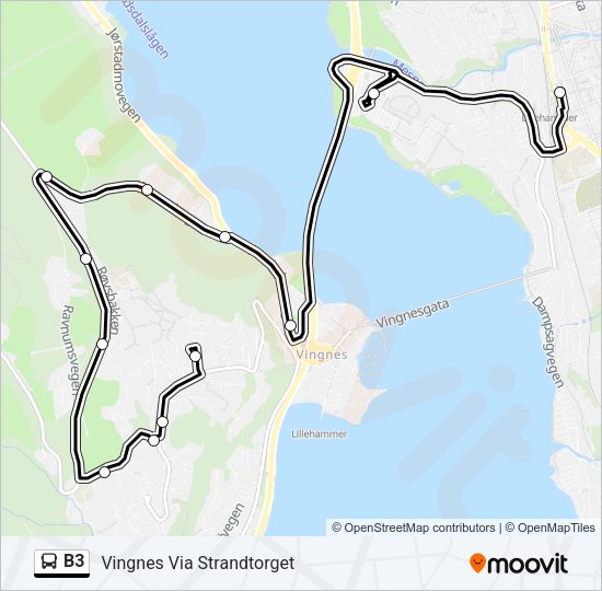 B3 Bus Line Map