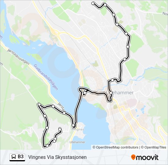 B3 Bus Line Map