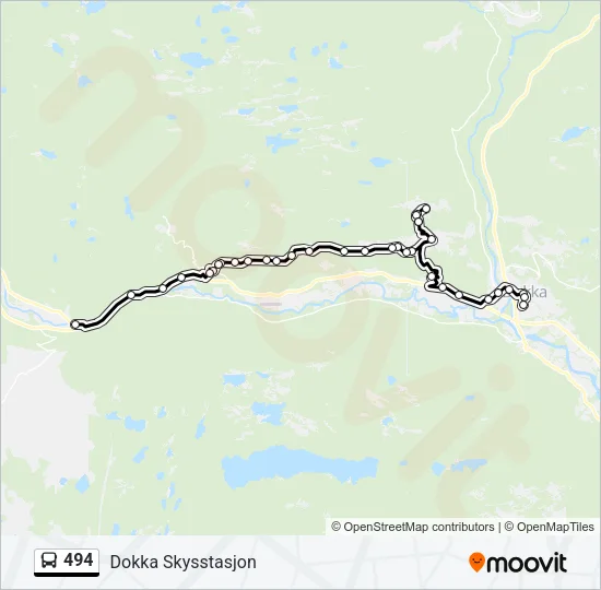 494 Bus Line Map