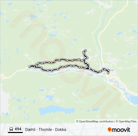 494 Bus Line Map