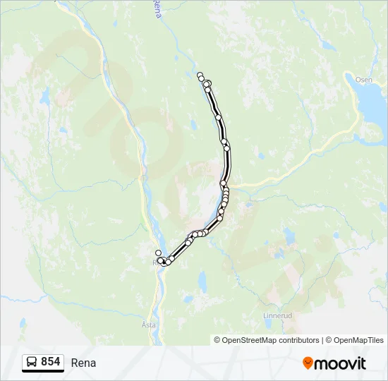 854 Bus Line Map