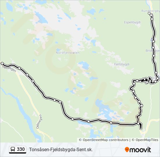 330 bus Line Map