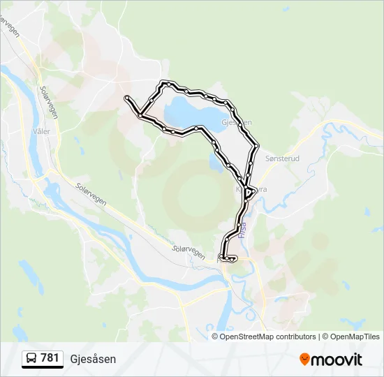 781 Bus Line Map
