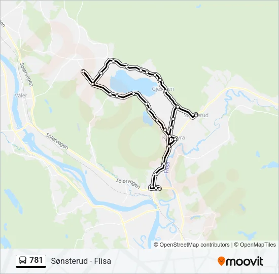 781 Bus Line Map