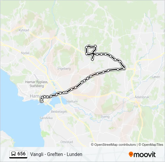 656 Bus Line Map
