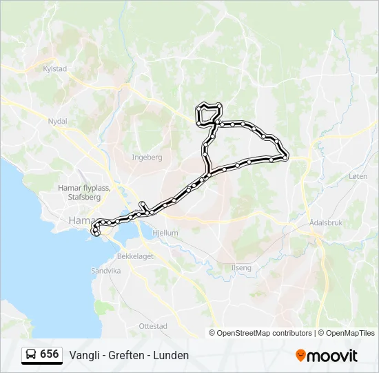 656 Bus Line Map