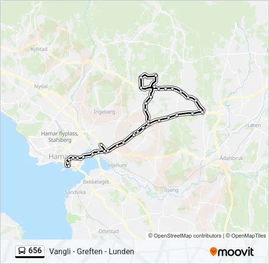 656 Bus Line Map