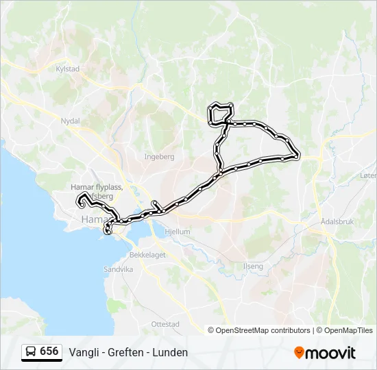 656 Bus Line Map