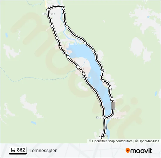 862 Bus Line Map