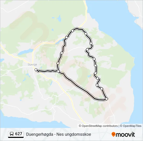 627 Bus Line Map
