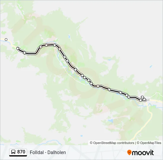 870 Bus Line Map
