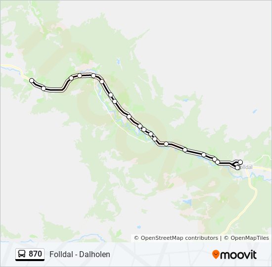 870 bus Line Map