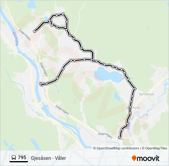 795 Bus Line Map