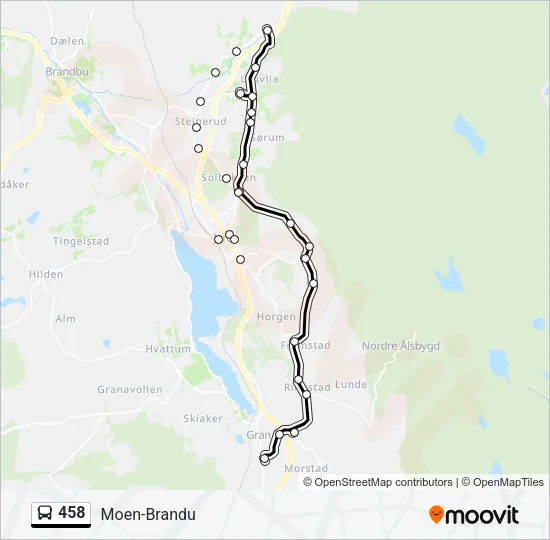 458 Bus Line Map