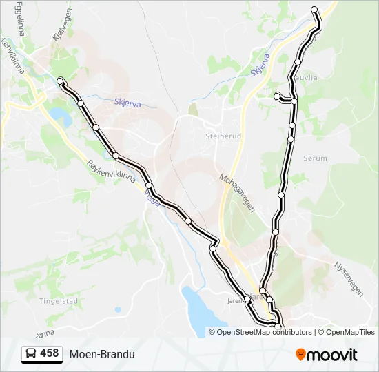 458 Bus Line Map