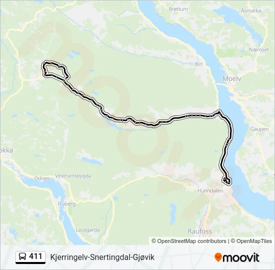 411 Bus Line Map