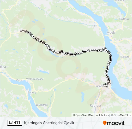 411 Bus Line Map