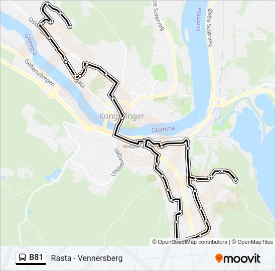 B81 Bus Line Map