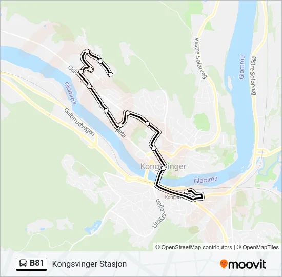 B81 Bus Line Map
