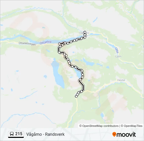 215 Bus Line Map