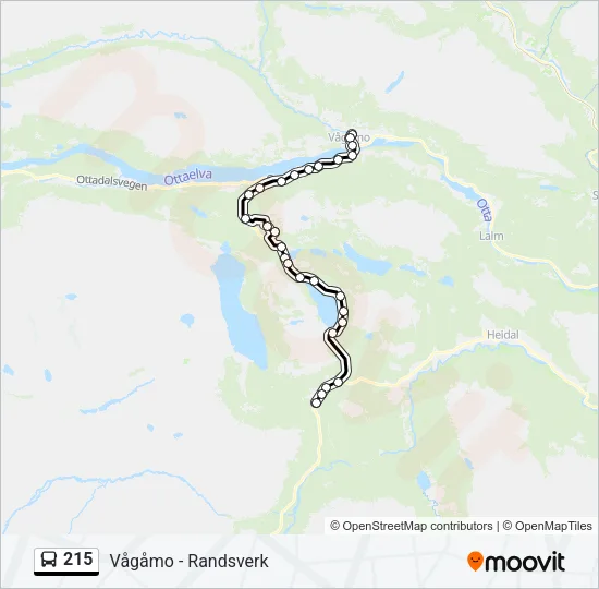 215 Bus Line Map